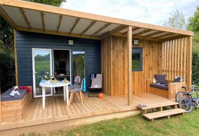 chalet-prestige-castelnaud-exterieur.jpg - ᐃ DOMAINE DES CHENES VERTS **** : Campsite France Dordogne
